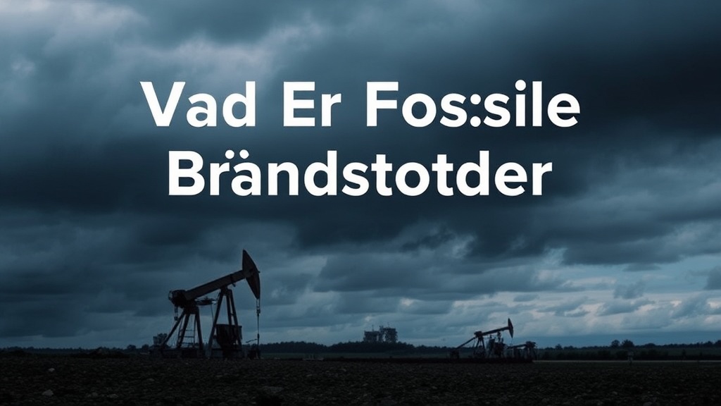 Fossile Brændstoffer: Fortidens Energi og Fremtidens Udfordring - Illustration