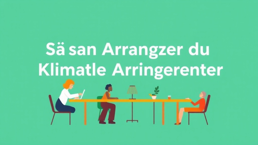 Gør Dine Sociale Arrangementer Grønne: Tips til Klimavenlig Planlægning - Illustration