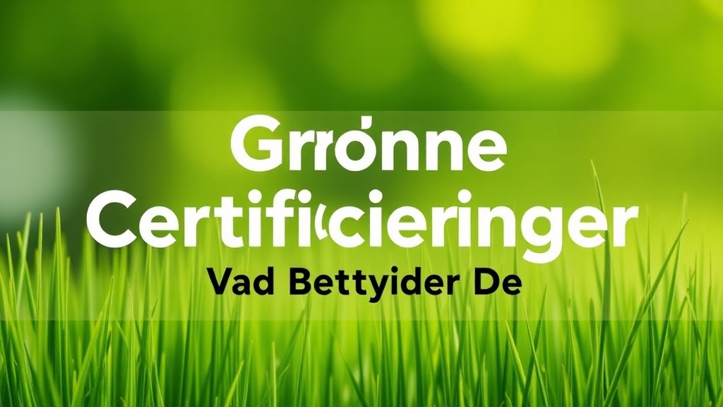 Grønne Certificeringer: Din Guide til Bæredygtige Valg - Illustration