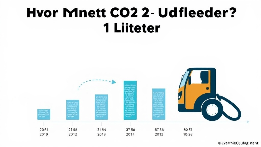 Hvor meget CO2 udleder 1 liter diesel - Illustration
