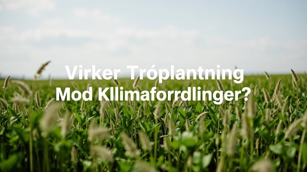 Virker Træplantning Mod Klimaforandringer? - Illustration