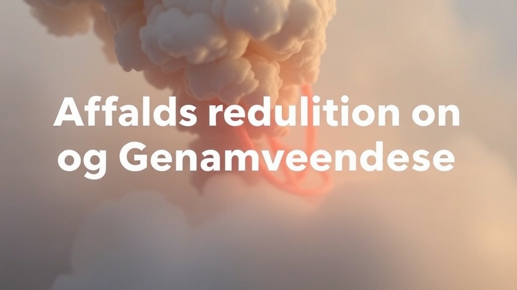 Affaldsreduktion og Genanvendelse: Nøglen til en Bæredygtig Fremtid - Illustration