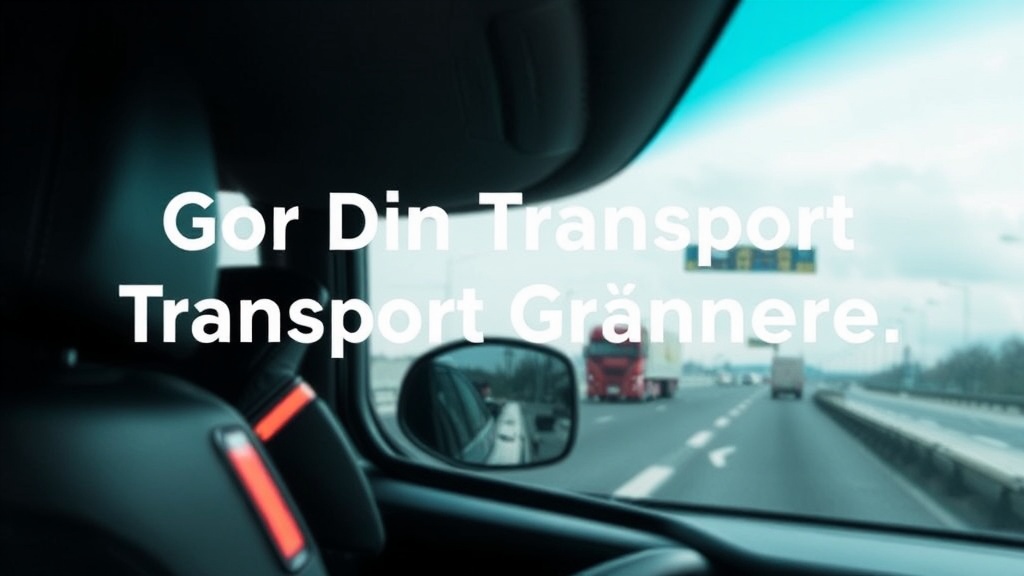 Gør Din Transport Grønnere: Tag Det Første Skridt Mod En Bæredygtig Fremtid - Illustration