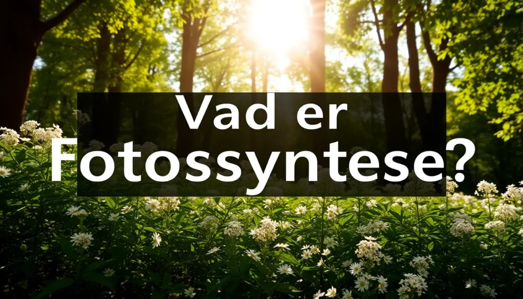 Hvad er fotosyntese: Naturens Magiske Energiomdannelse - Illustration