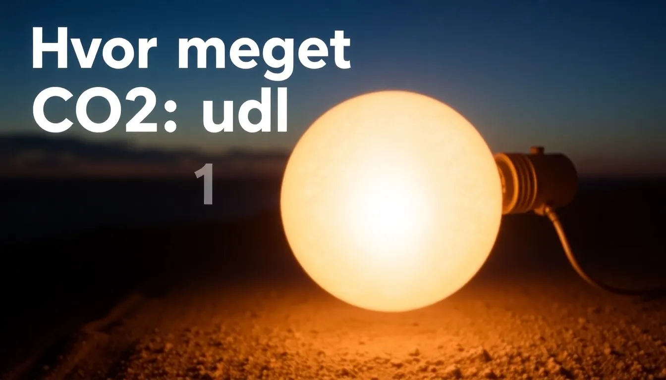 Hvor meget CO2 udleder 1 kWh? - Illustration