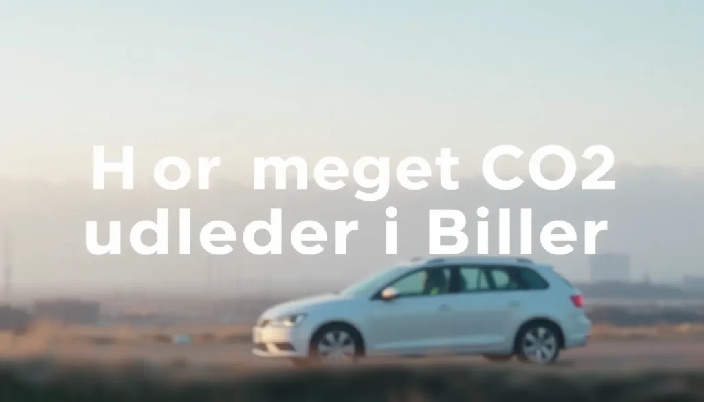 Hvor meget CO2 udleder biler i Danmark - Illustration