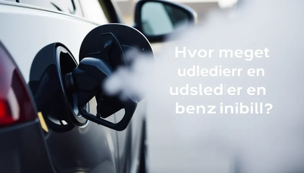 Hvor meget CO2 udleder en benzinbil? - Illustration