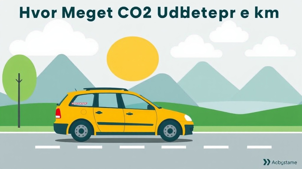 Hvor meget CO2 udleder en bil pr km? - Illustration