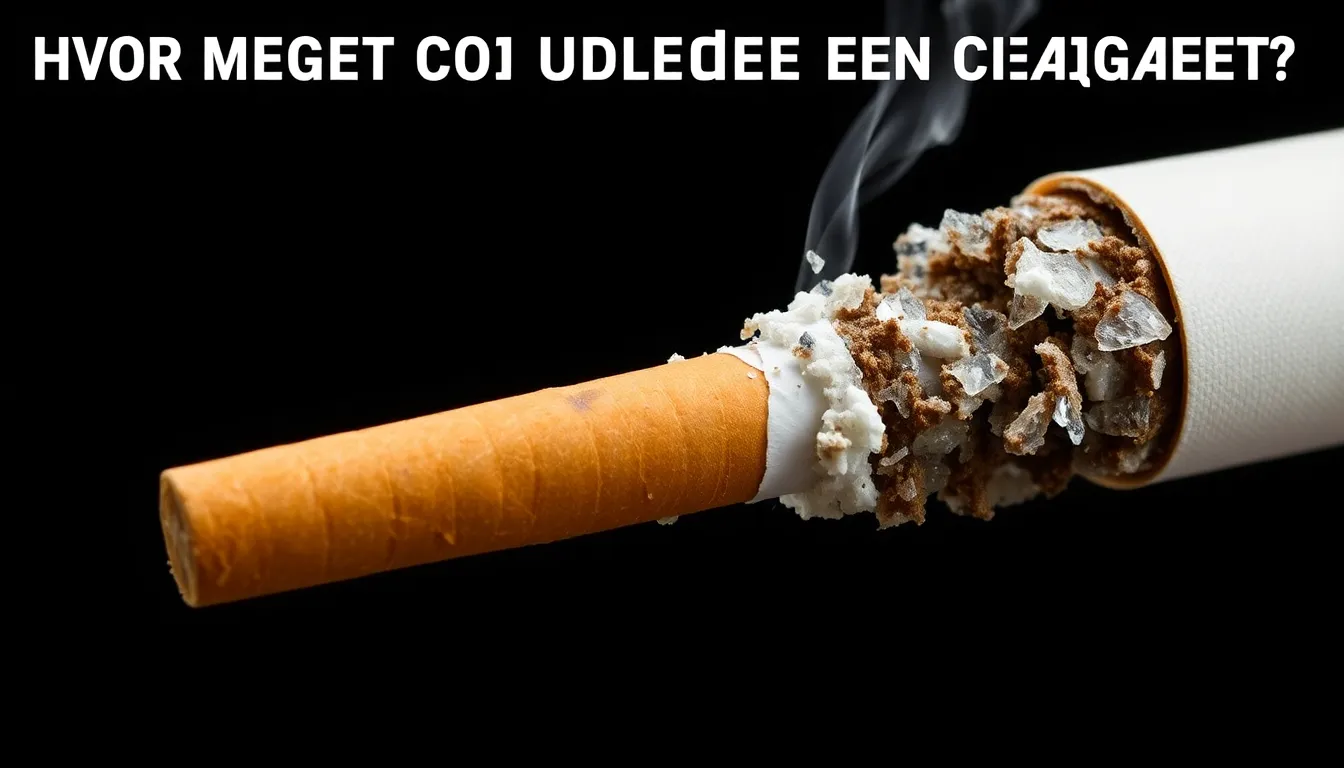 Hvor meget CO2 udleder en cigaret? - Illustration
