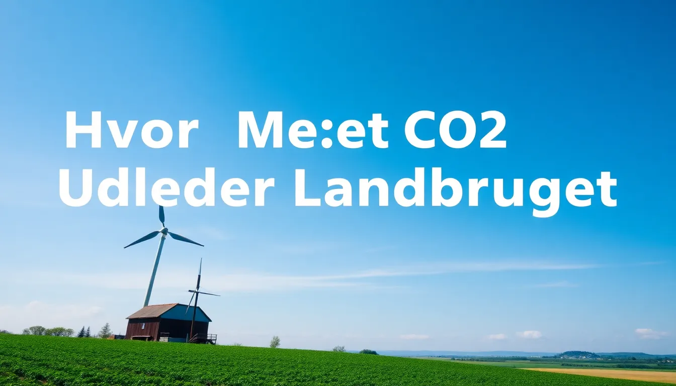 Hvor meget CO2 udleder landbruget i verden - Illustration