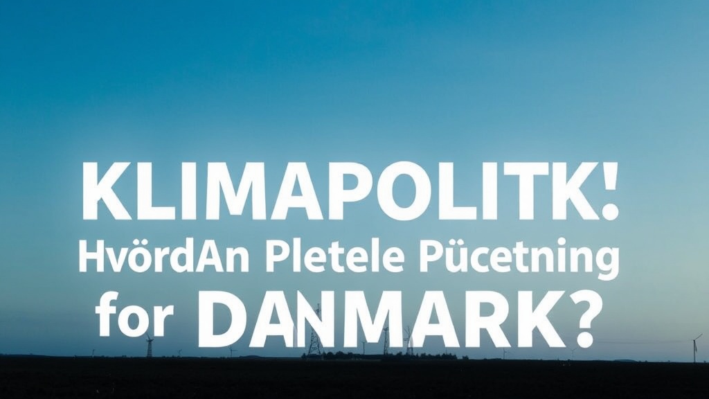 Klimapolitik i EU: Hvad Betyder Det for Danmark? - Illustration