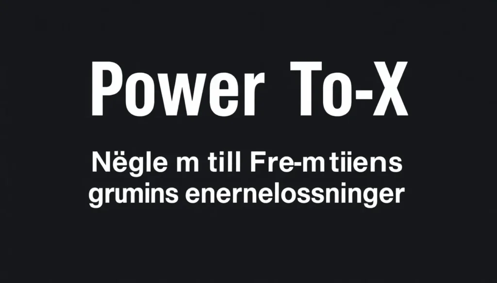 Power to X: Nøglen til Fremtidens Grønne Energiløsninger - Illustration