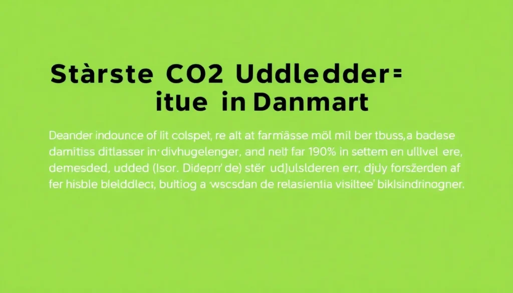 Største CO2 Udledere i Danmark: Hvem Bærer Ansvaret? - Illustration