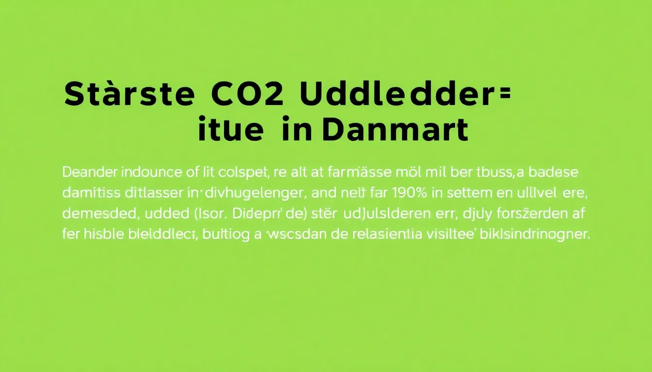 Største CO2 Udledere i Danmark: Hvem Bærer Ansvaret? - Illustration