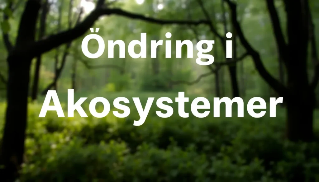 Ændring i økosystemer - Illustration