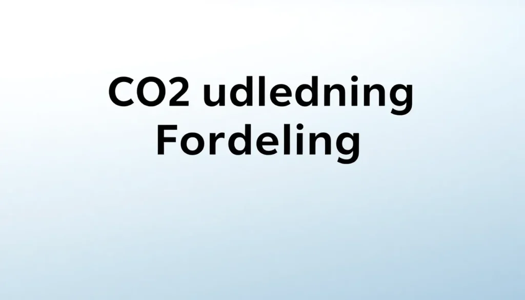 CO2-udledning Fordeling: Hvem Bærer Ansvaret for Fremtidens Klima? - Illustration