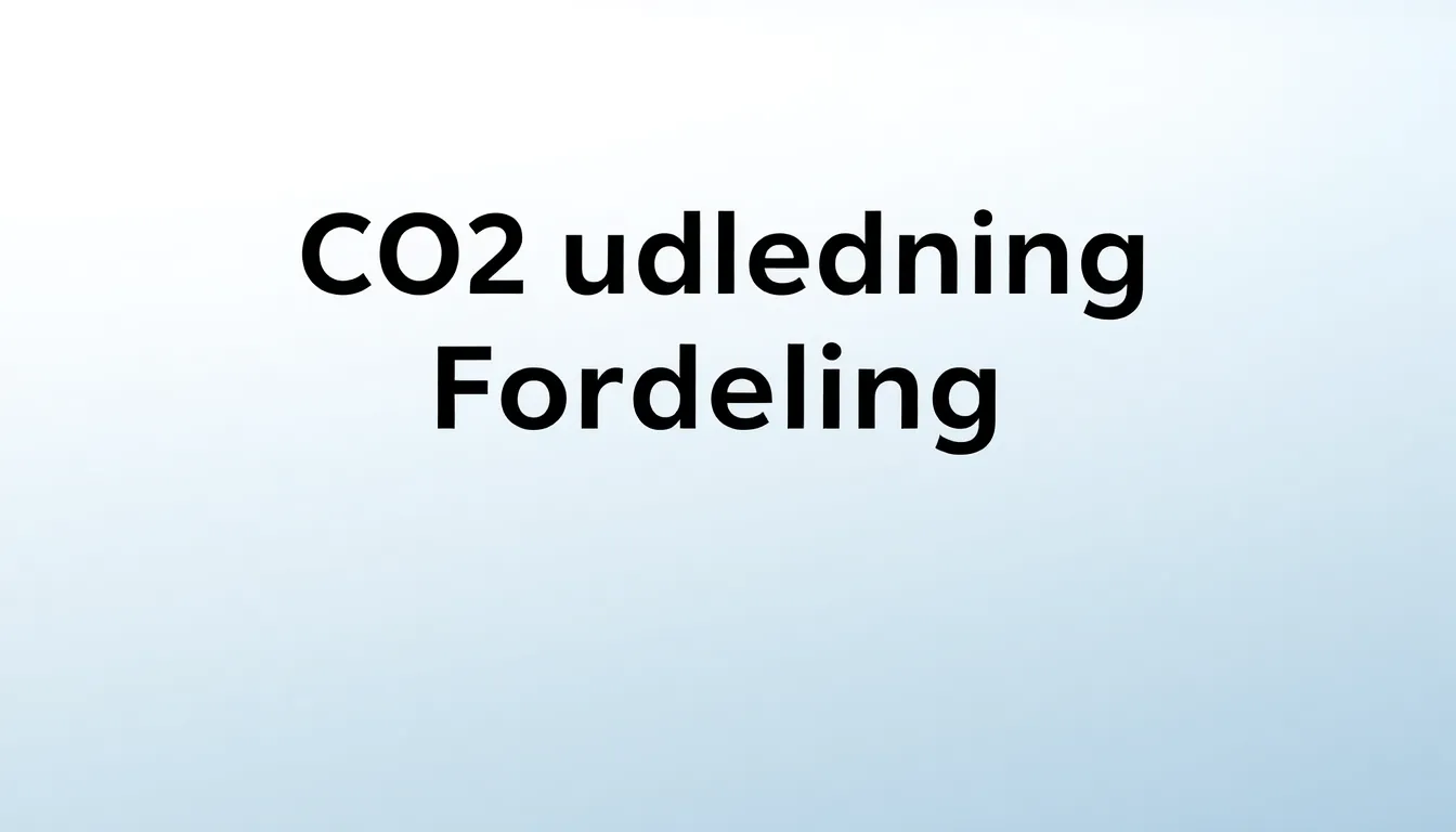 CO2-udledning Fordeling: Hvem Bærer Ansvaret for Fremtidens Klima? - Illustration