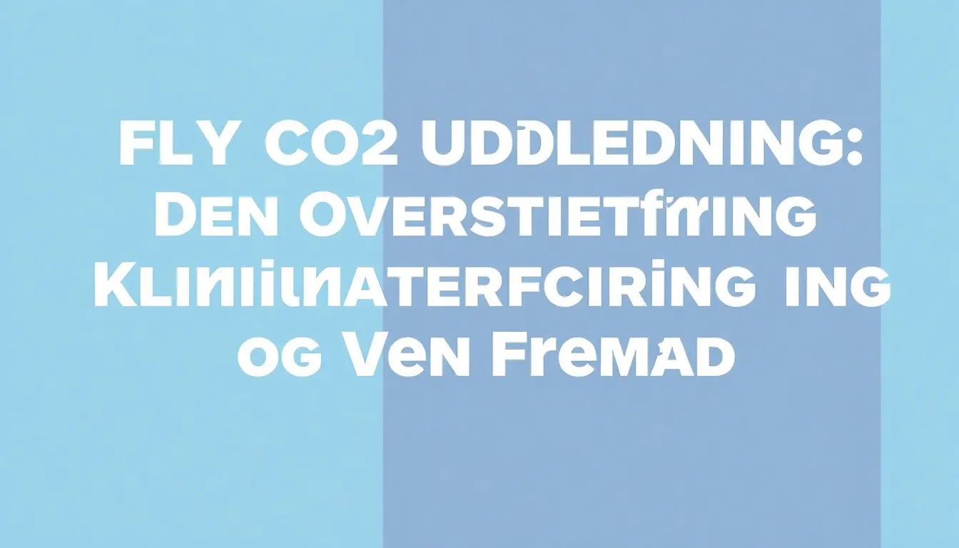 Fly CO2 Udledning: Den Oversete Klimaudfordring og Vejen Fremad - Illustration