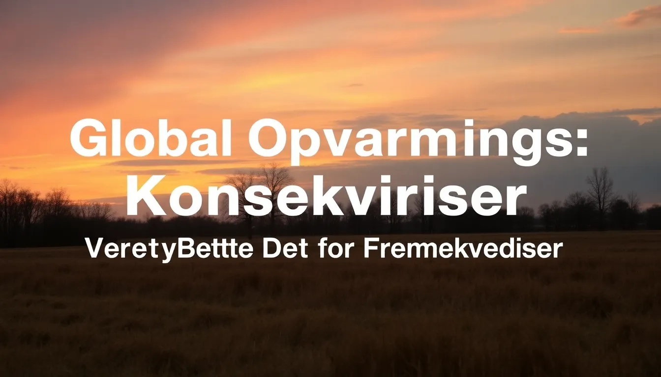 Global Opvarmning: Hvad Betyder Det for Fremtiden? - Illustration