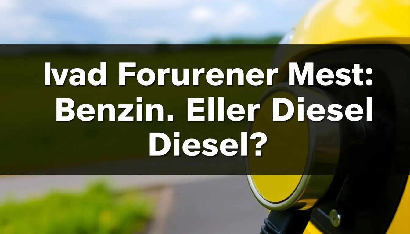 Hvad Forurener Mest: Benzin Eller Diesel? - Illustration