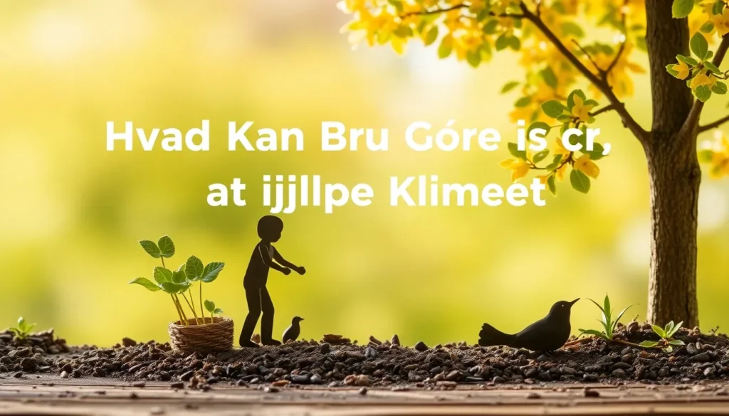 Hvad Kan Du Gøre for at Hjælpe Klimaet? - Illustration