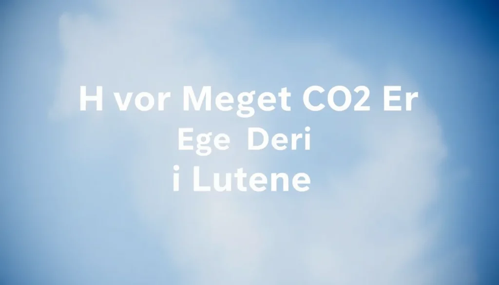 Hvor Meget CO2 Er Der Egentlig i Luften? - Illustration