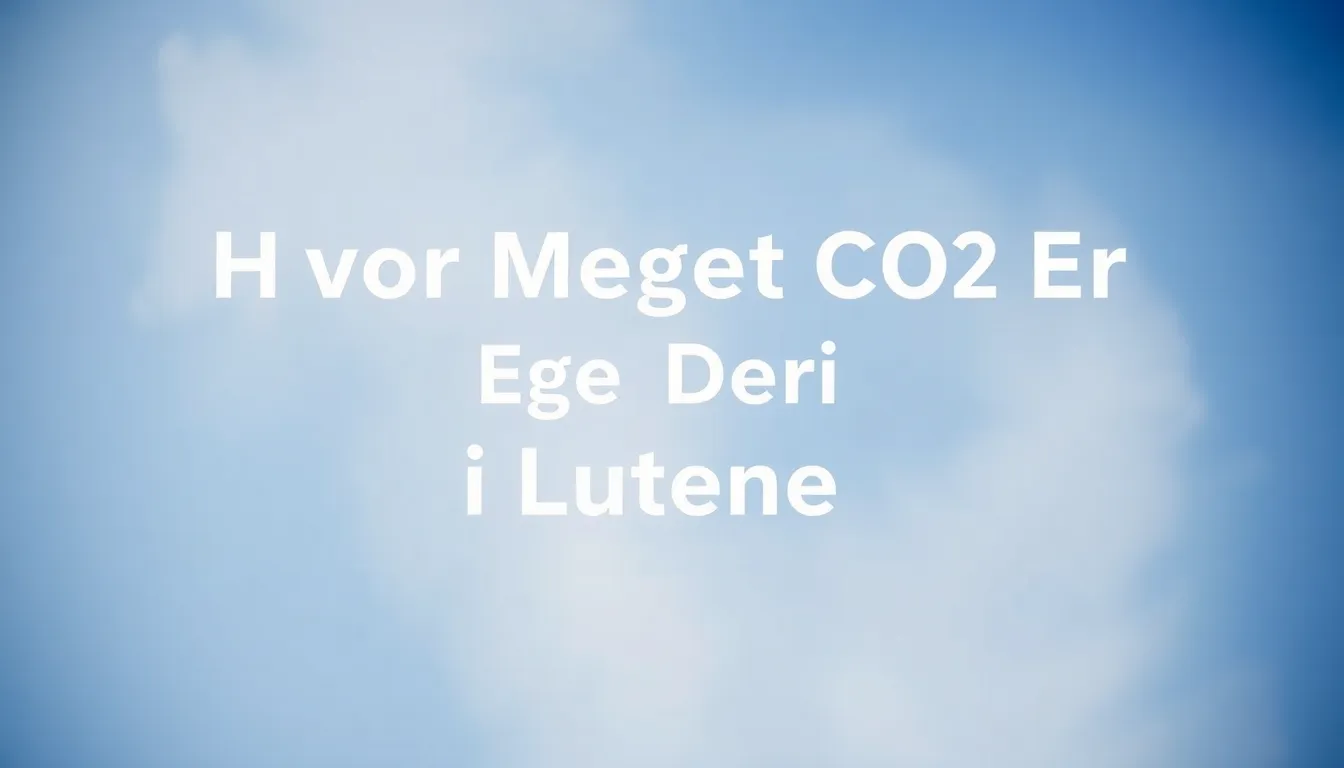Hvor Meget CO2 Er Der Egentlig i Luften? - Illustration