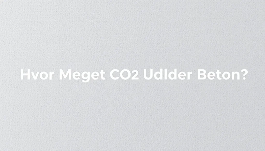 Hvor Meget CO2 Udleder Beton? - Illustration