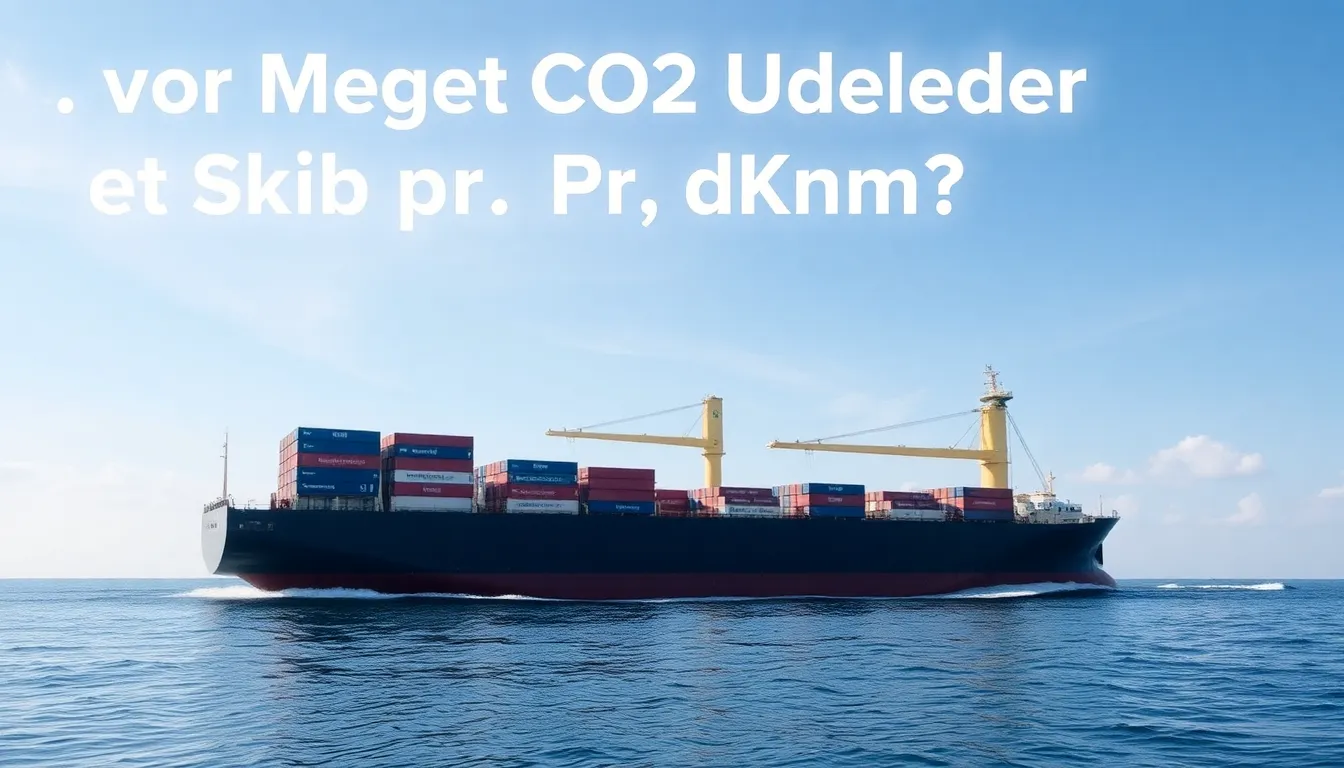 Hvor Meget CO2 Udleder Et Skib Pr. Kilometer? - Illustration