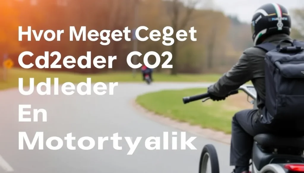 Hvor meget CO2 udleder en motorcykel? - Illustration