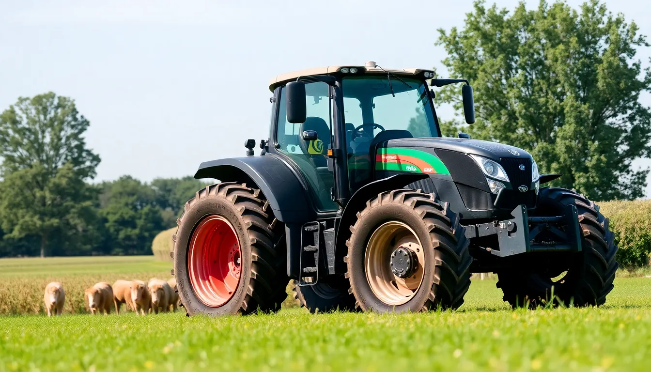 Hvor meget CO2 udleder en traktor? - Illustration