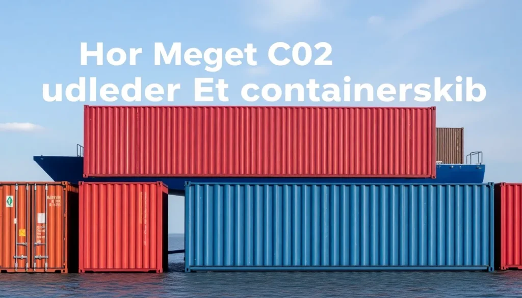 Hvor meget CO2 udleder et containerskib? - Illustration