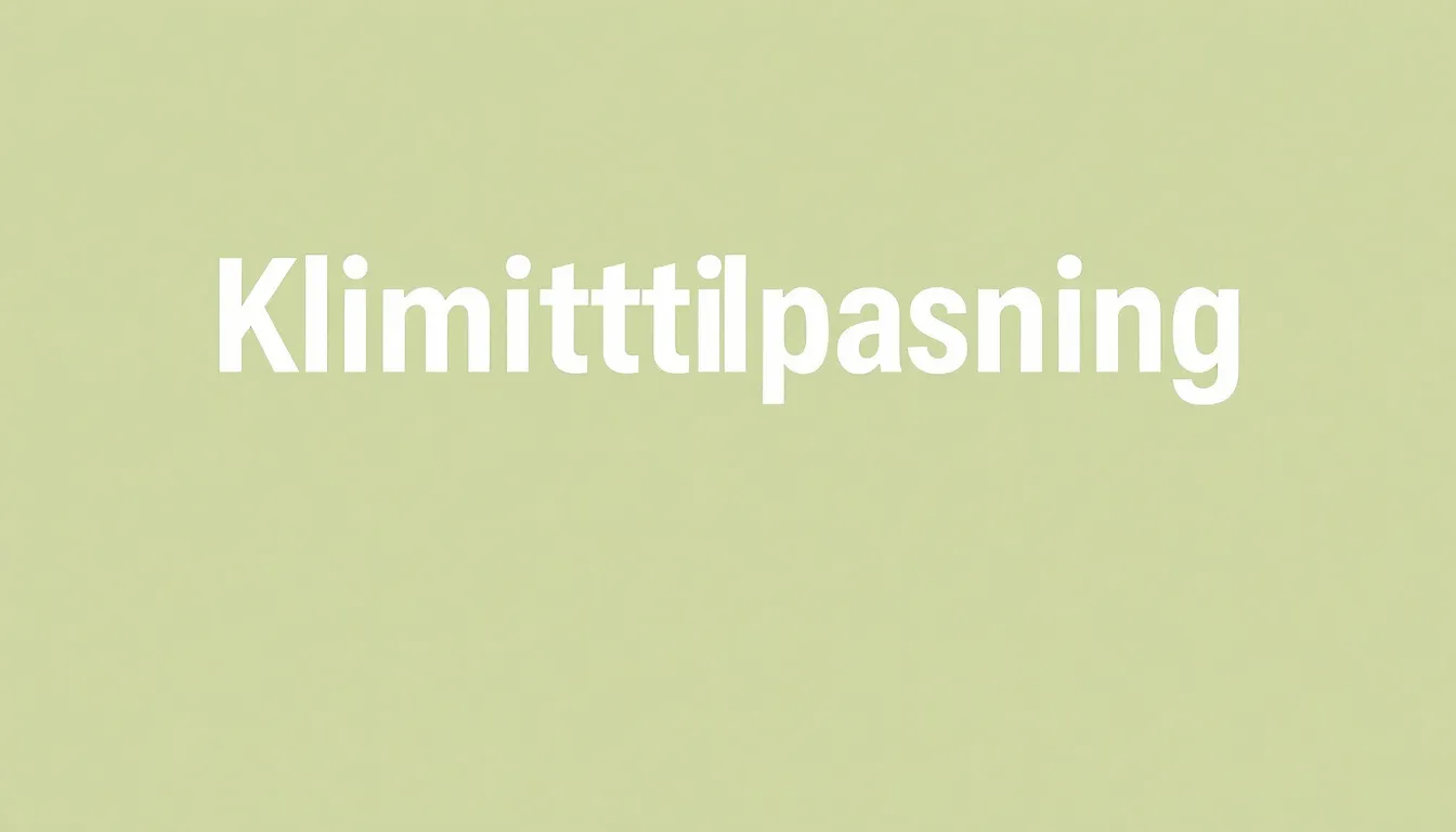 klimatilpasning - Illustration