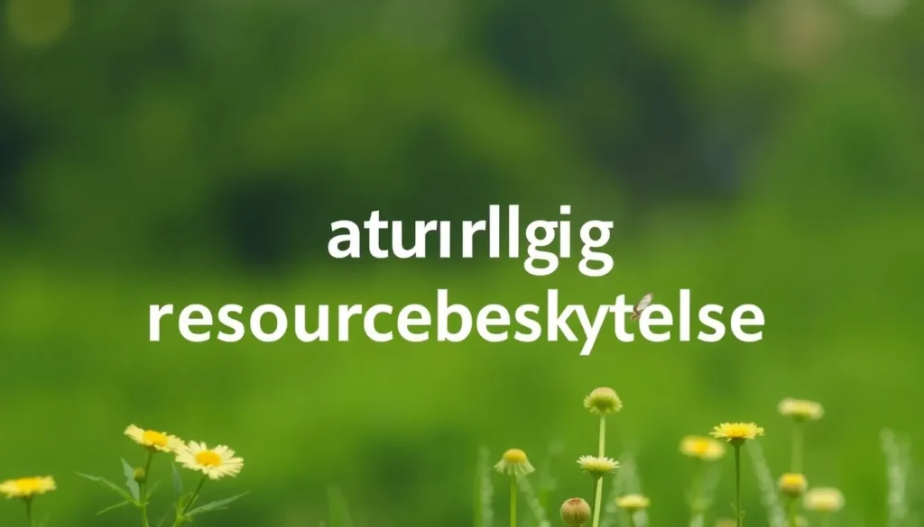 naturlig ressourcebeskyttelse - Illustration