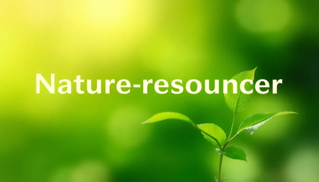 naturressourcer - Illustration