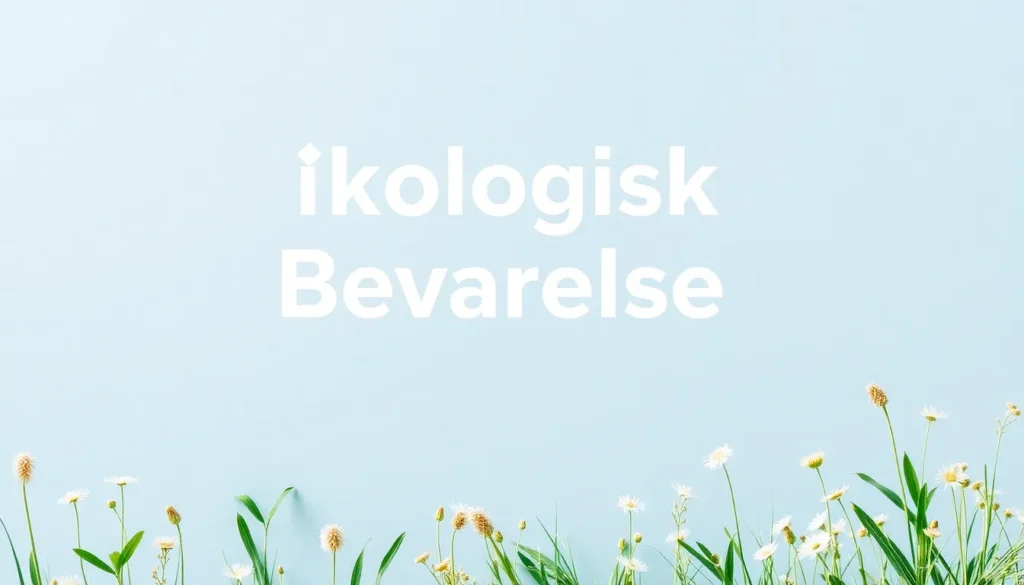 økologisk bevarelse - Illustration
