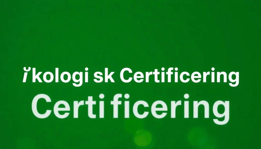 økologisk certificering - Illustration
